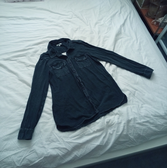 DONATED! Denim Shirt with Peekaboo Back Yoke - Picture 6 of 8